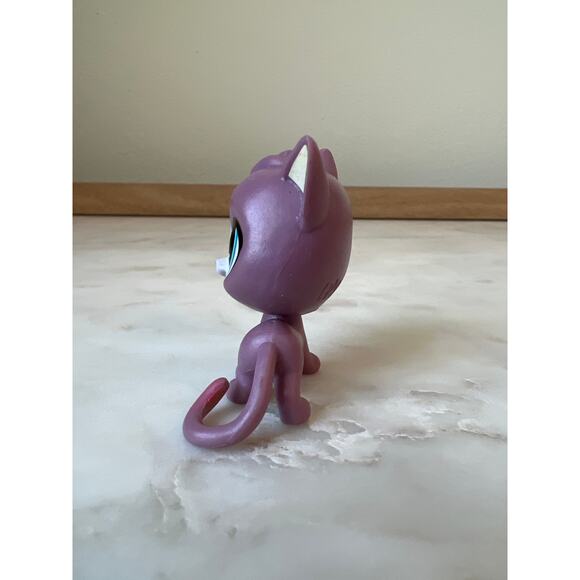 Littlest Pet Shop #4-173 Purple Kitty Cat Orange Hat Thirsty Pets Cooler Crew - Picture 5 of 7